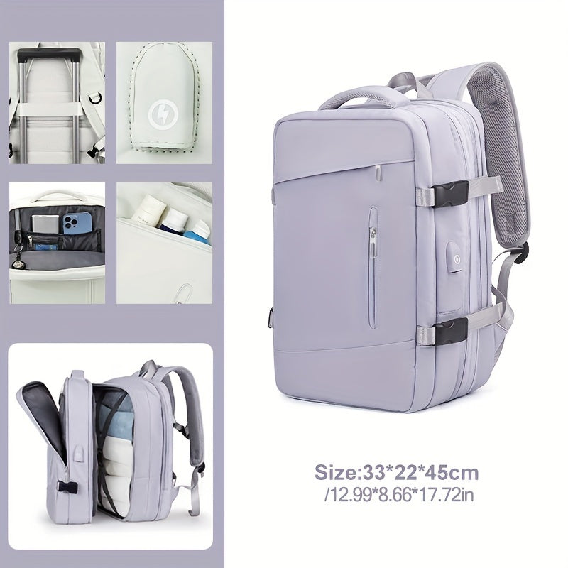 Travel Backpack Laptop Bag, Women's Large Luggage Bag, Men's Business Trip Backpack