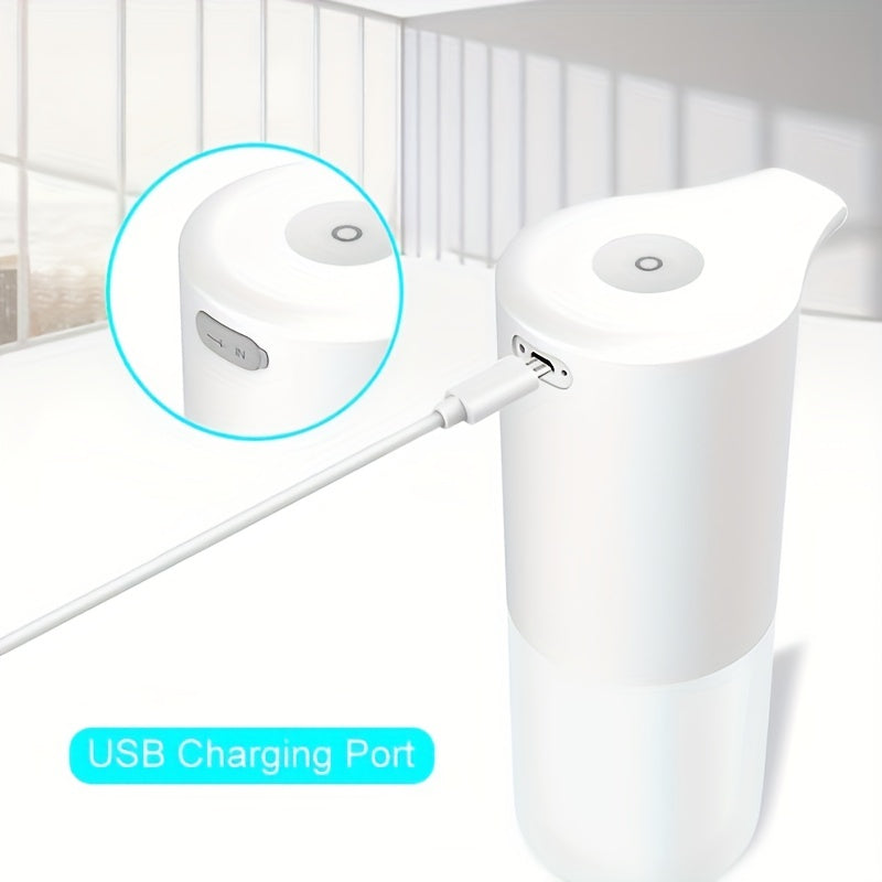 1pc USB Rechargeable Automatique Distributeur De Mousse De Savon-0.25s Capteur Infrarouge Pour Sans Effort Lavage À La Main Dans La Maison Salle De Bains, Décor À La Maison, Meubles Pour La Maison