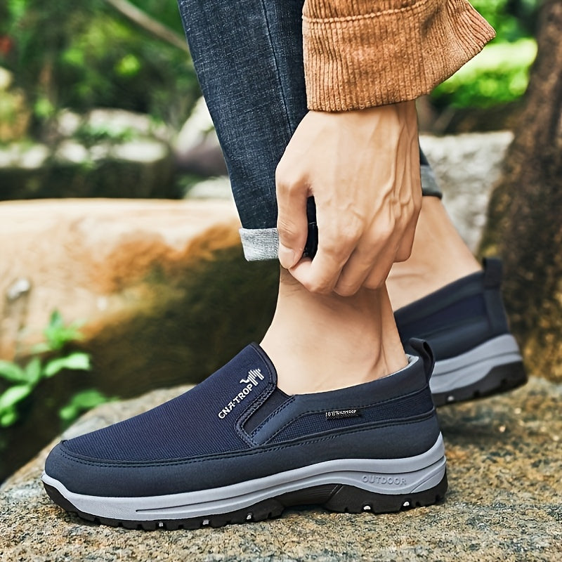 Men's Classic Solid Loafer Shoes: Lightweight, Breathable, Anti-Skid Slip-On Shoes For Outdoor Activities!