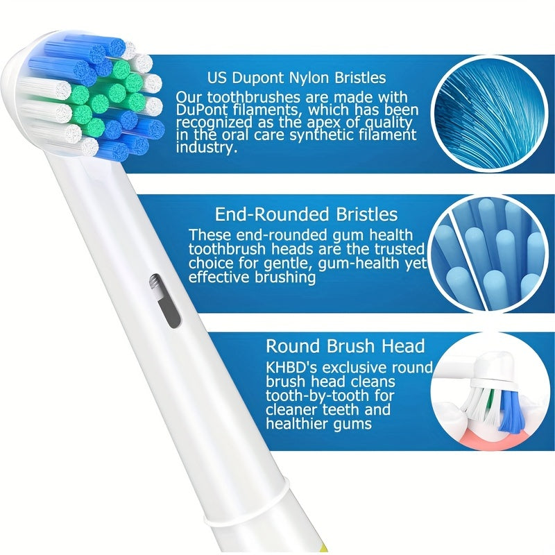 Replacement Heads Compatible With Braun Oral B Electric Toothbrush, Sensitive Toothbrush Heads For Pro 1000\u002F9000\u002F 500\u002F3000\u002F8000\u002FSmart\u002FGeinus Toothbrush-16 Pack