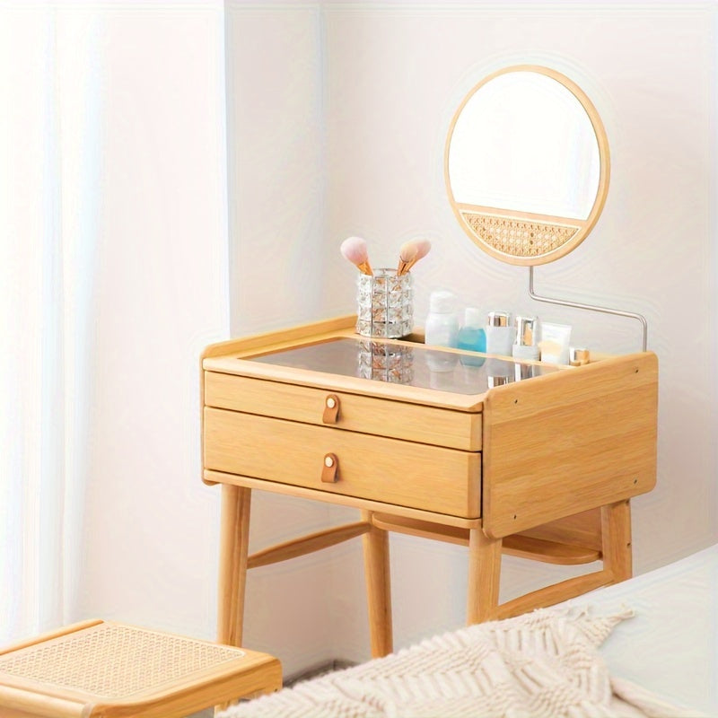 1pc Sea Shipping Multi-layer Dressing Table, Small Mini Rental House Free Installation Dressing Table, Japanese-style Room Makeup Table