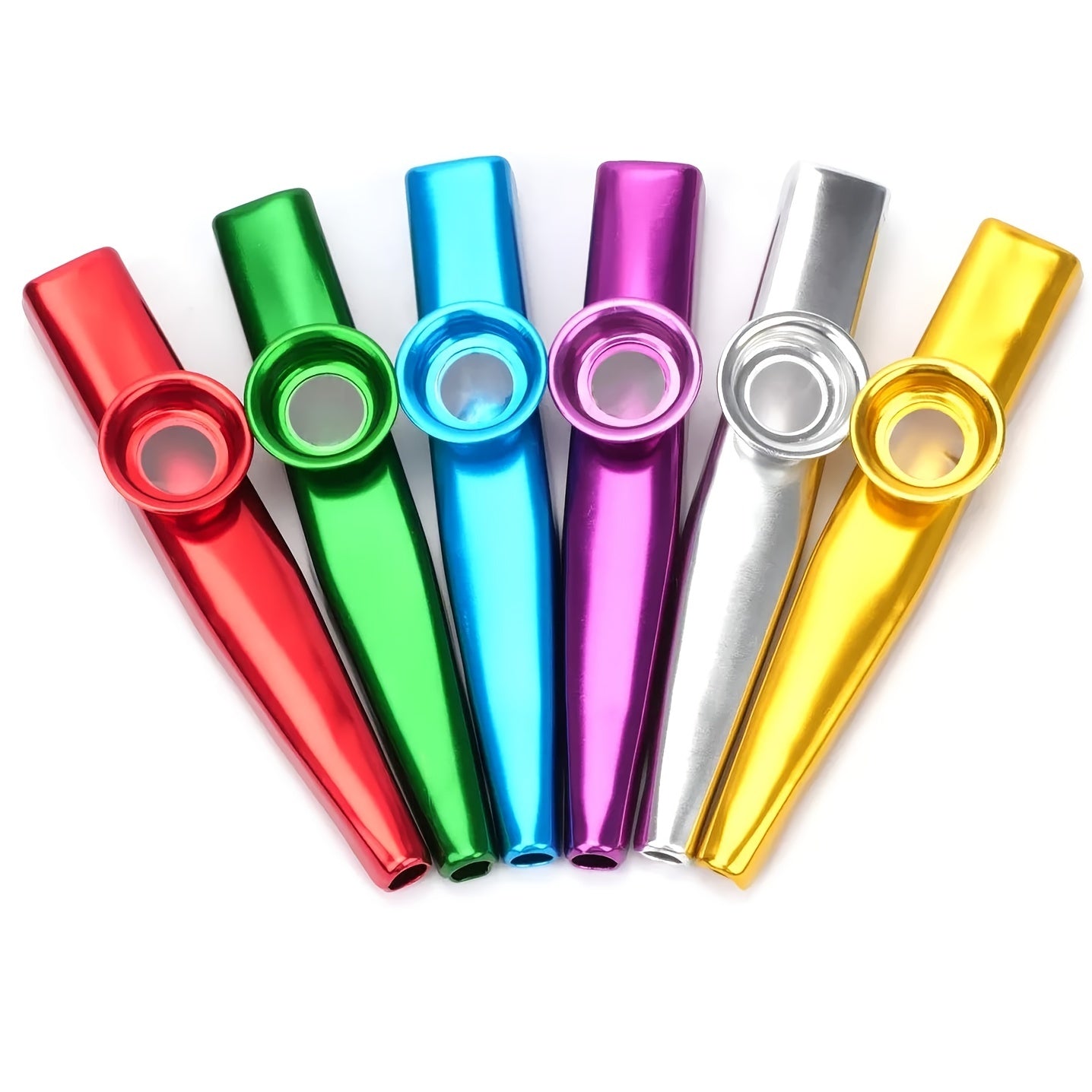 6-Color Aluminum Alloy Kazoo Set: Add Musical Accompaniment to Your Guitar, Ukulele, Violin, or Piano Keyboard!