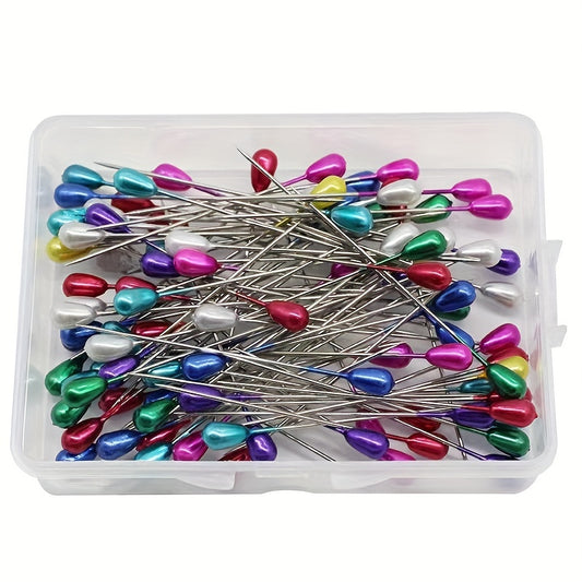 100pcs Colored Lengthened Drip Pin Garment Positioning Fixed Needle Sewing Tools, 5.5cm\u002F2.16inch