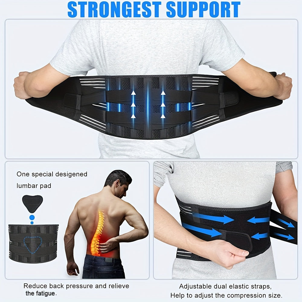 Back Brace For Lower Back Support, Lumbar Support Belt For Women & Men, Breathable Lower Back Brace With Lumbar Pad