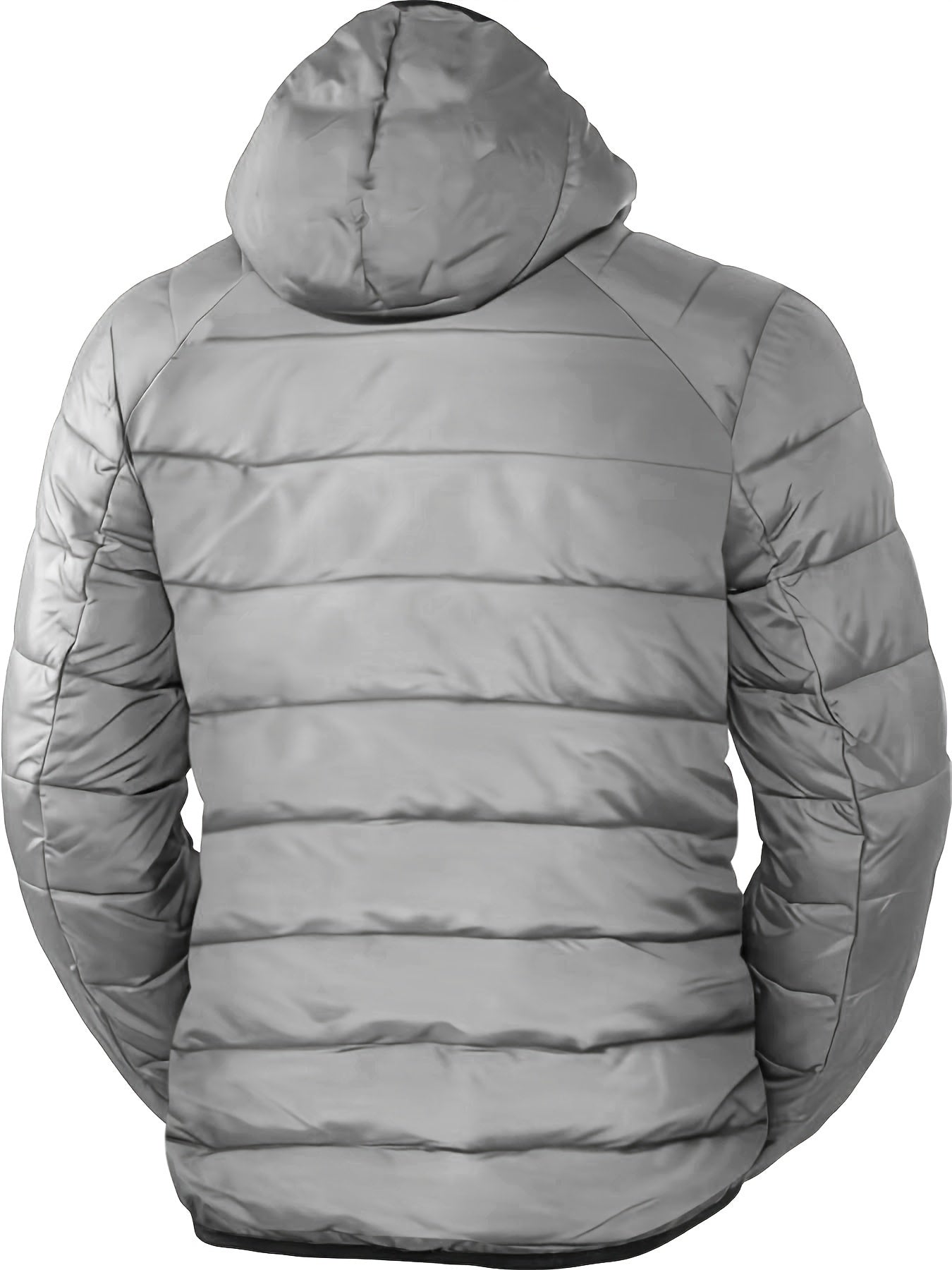 Chaqueta acolchada encapuchada de Chevron sólido del tamaño extra grande de los hombres para el invierno, Outwear rellenado lighweight regular para los varones grandes y altos, chaleco de la capa del invierno de la ropa de los hombres para cazar que va de