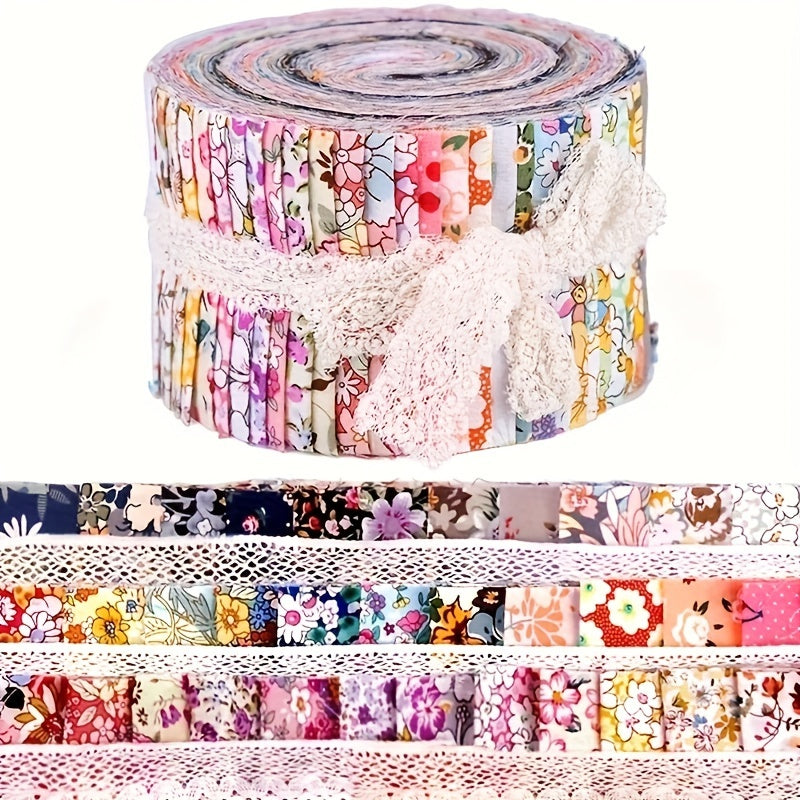 36pcs \u002Froll Jelly Roll Strips Fabric Cotton Blend Quilting Fabric For Patchwork Needlework Cotton Blend Sewing Quilting Printed Fabric Doll Cloth 6.5cm*50cm\u002F2.55in*19.7in