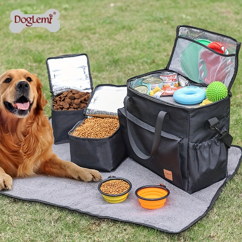 Bolsa de comida para perros, Bolsa de viaje portátil de gran capacidad para perros, Suministros para mascotas