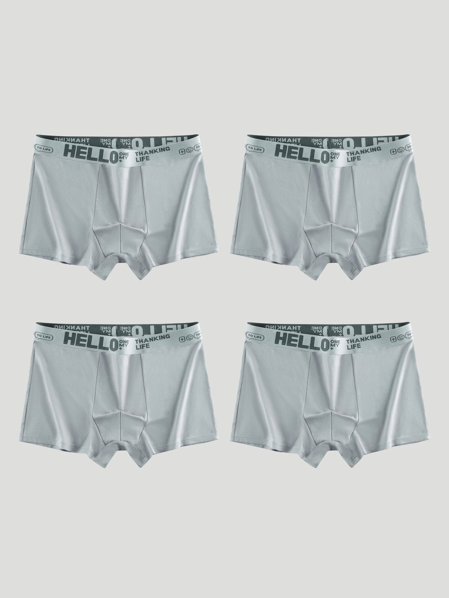 4 Packungen Herren Baumwolle atmungsaktiv bequeme Boxershorts Unterwäsche