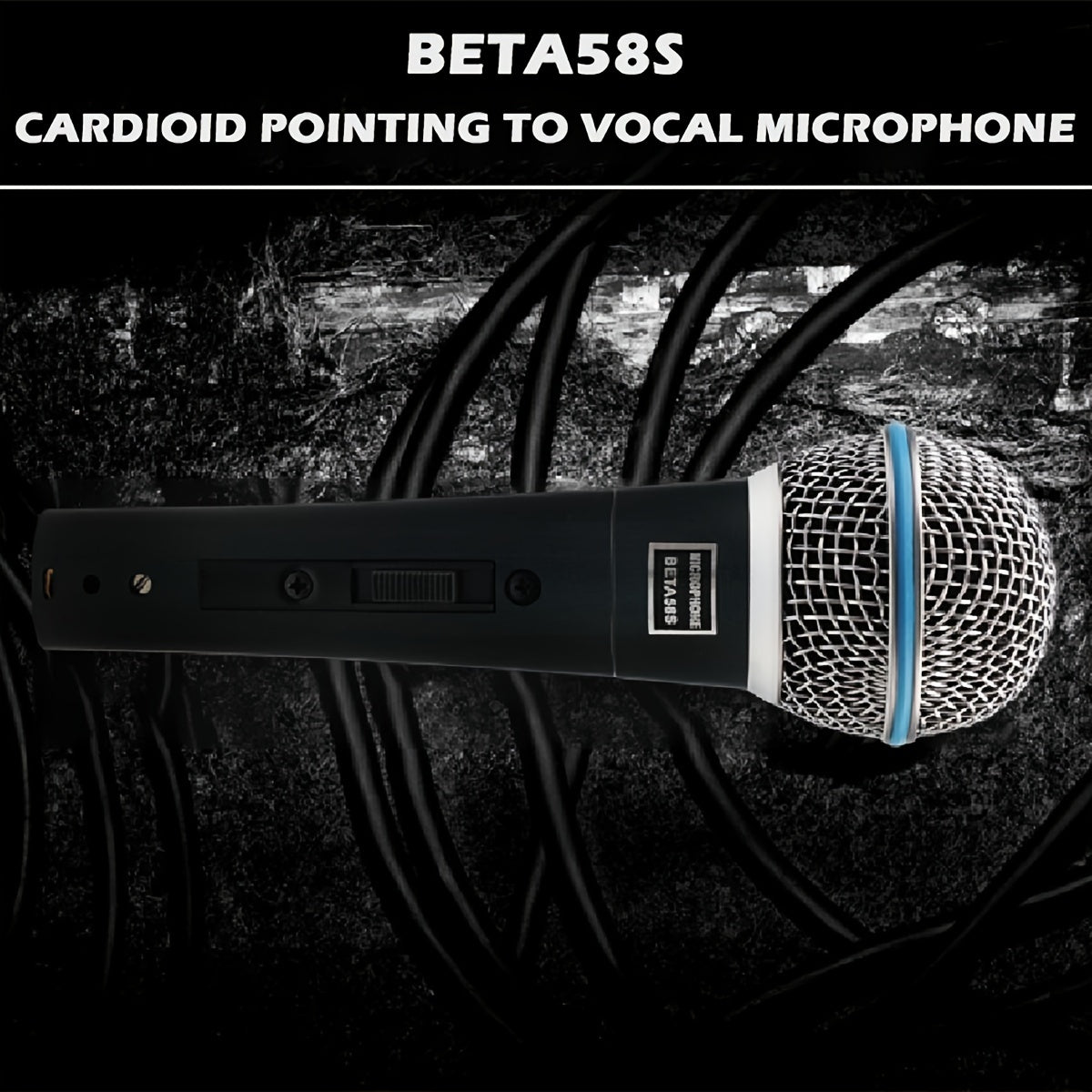 BETA58 Wired Microphone Black Paint Anti Rust Design Switch Metal Tube KTV Professional Outdoor Microphone