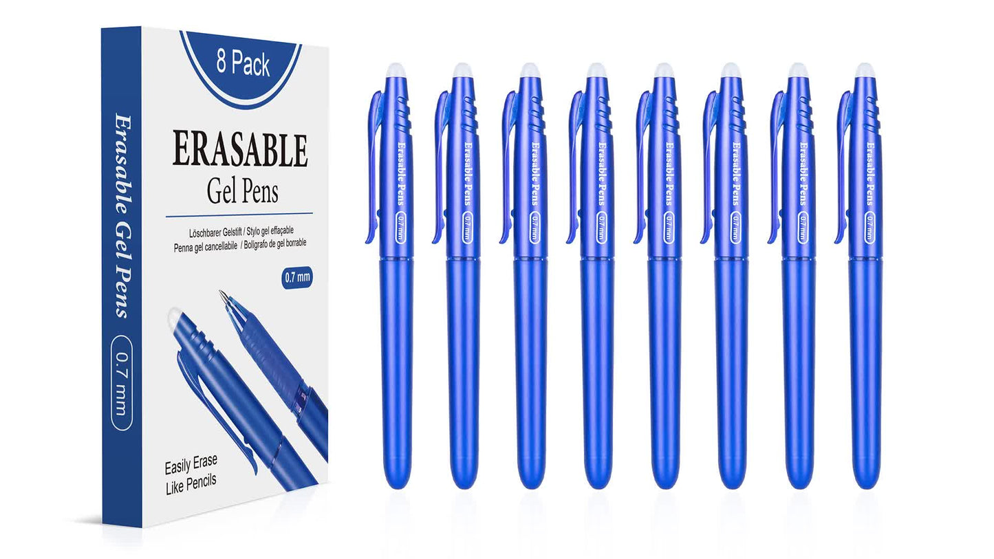 8 Erasable Ballpoint Pen Erasable 0.7 Mm Erasable Rollerball Pen Erasable Gel Pen Eraser Pen For School Supplies Office Supplies Students