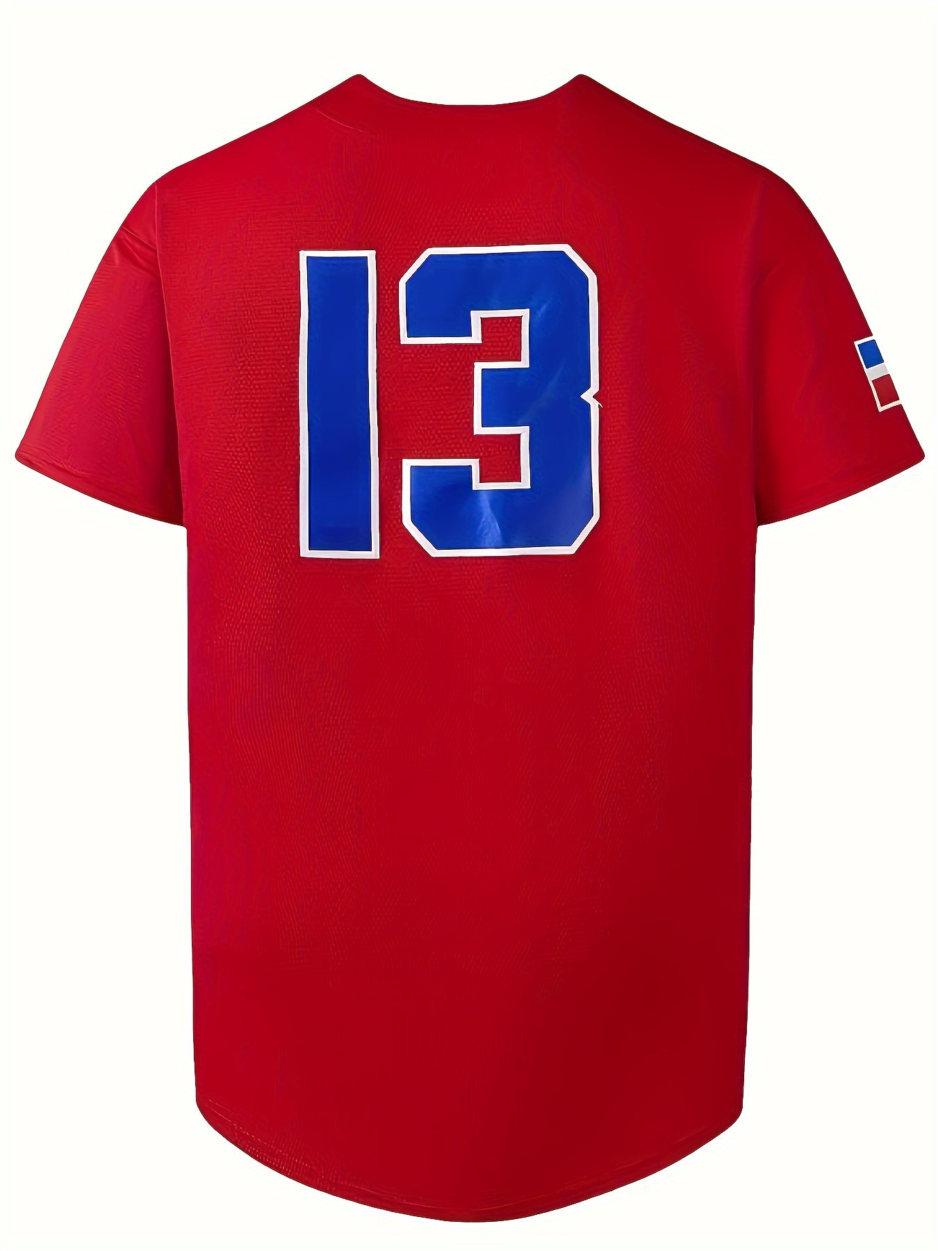 Plus Size Men's #13 Graphic Print Jersey T-shirt For Sports\u002Foutdoor, Men's Clothing