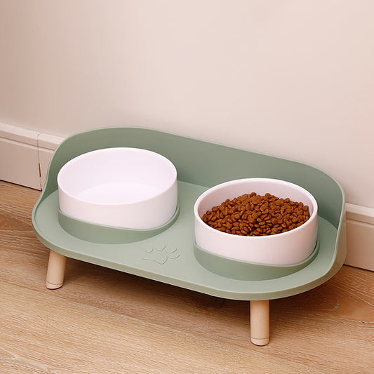 Mesa para animais de estimação tigela de gato tigela de cão tigela de alimentação dupla proteção de pescoço tigela antiderrapante alimentador de água