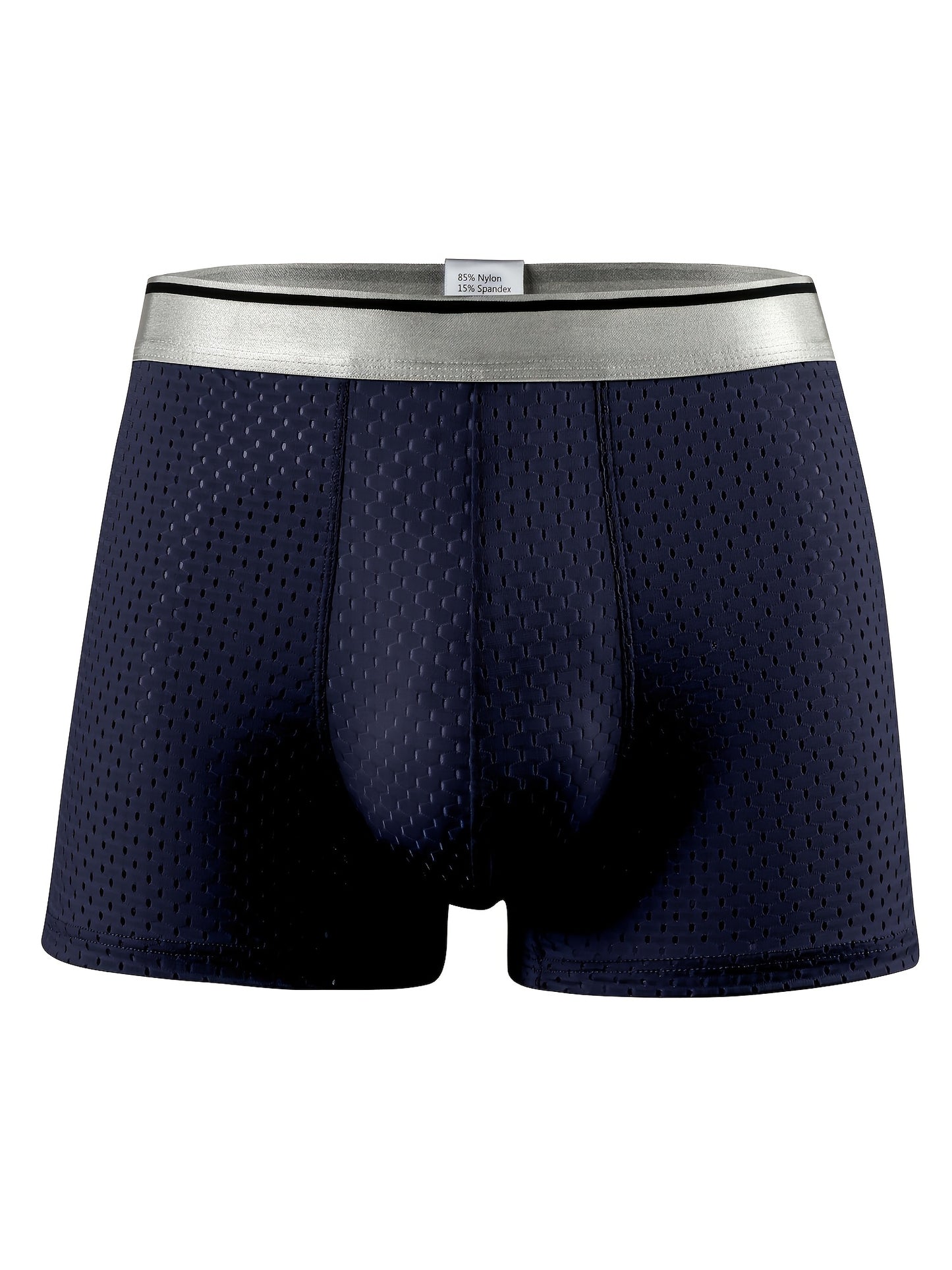 3pcs\u002Fset Men's Cool Ice Silk Boxer Briefs, Extended Size Summer Underwear For Men