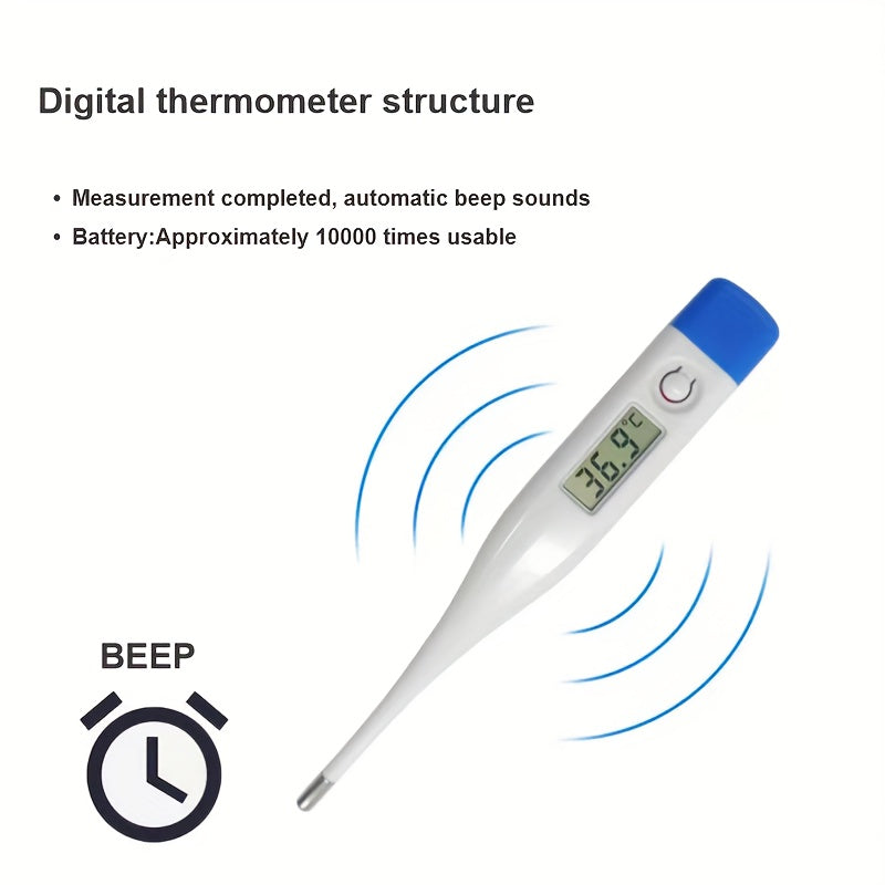 1pc Termómetro, Termómetro Celsius-Termómetro médico digital para fiebre Lecturas precisas y rápidas-Indicador de fiebre oral y rectal Celsius