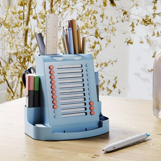 1pc Creative Pen Holder, Desktop Multi-functional Storage Box, School And Office Storage Supplies