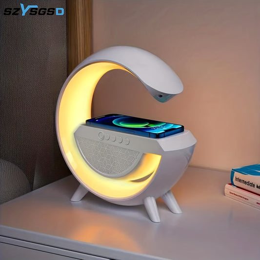 Cool Tech Gadgets: Wireless Speaker LED Night Light & Wireless Charger Table Atmosphere - Perfect For Home Office Dorm Decor & Creative Gifts!