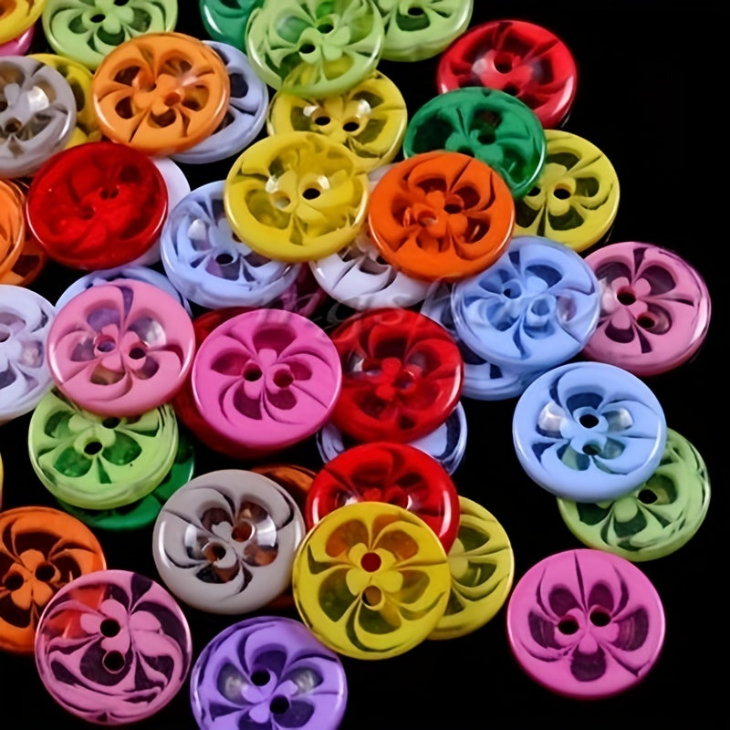 50pcs, Mixed Color 0.51inch Resin Buttons For Children's Clothing Sewing Supplies DIY Handmade Materials, Sewing Crafts DIY Handmade Supplies, Plastic Sewing Buttons, Clothing Sewing & Knitting Supplies, Clothing Sewing Supplies