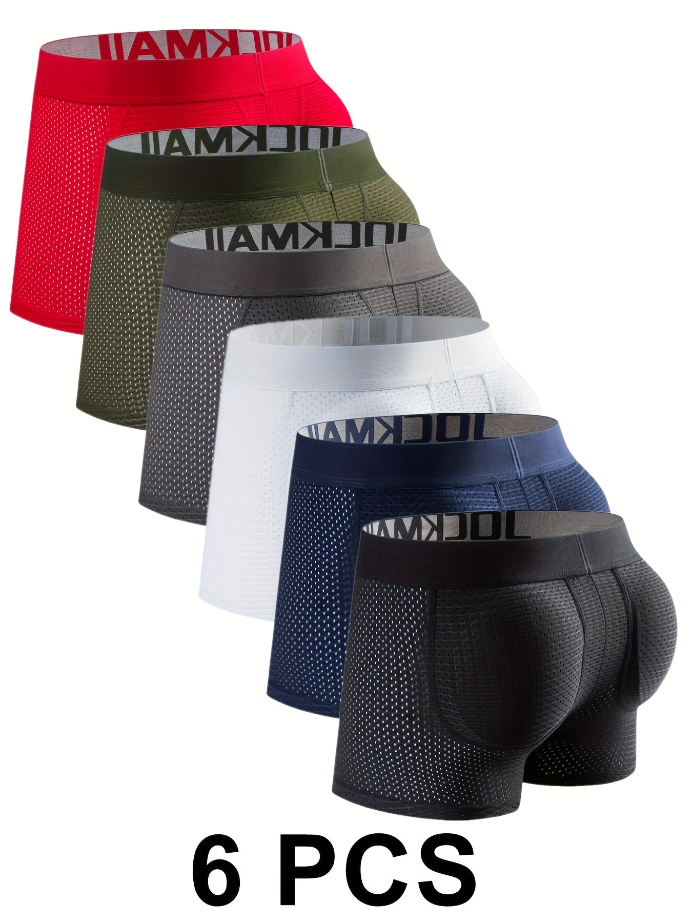 1 peça cueca boxer masculina sexy fashion respirável macia e confortável com elevação do bumbum