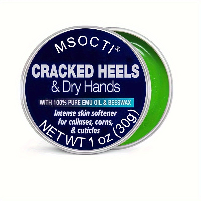 30g Cracked Heels & Dry Hands Intense Skin Softener -for Calluses, Corns Cuticle,Fast- Penetrating Hydrating Moisturizer, Made W\u002F 100% Pure Emu Oil & Beeswax,Foot Cream