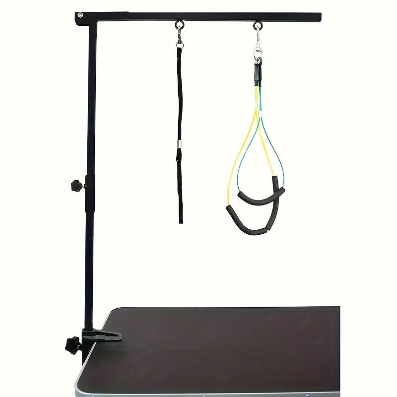 Soporte durable de la preparación del perro con el lazo Noose para el baño de la preparación del animal doméstico Brazo ajustable de la preparación del animal doméstico de la altura con la abrazadera para los perros grandes y pequeños, acero inoxidable