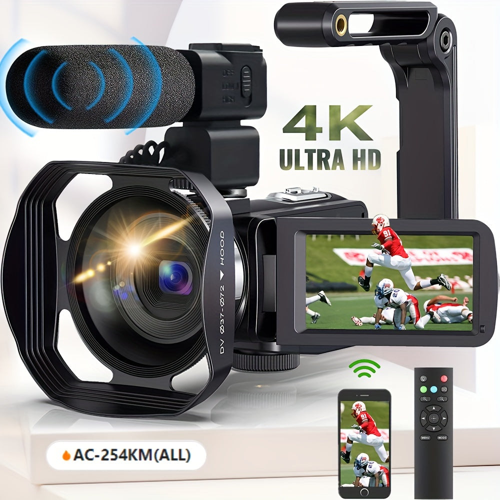 Handheld Camera With 32GB Card And Microphone - 4K 60fps Video Resolution, 4800M Photo Resolution, 16x Digital Zoom, 3.0-inch Touchscreen, WiFi, Rotating Screen - Perfect For Vlogging And Content