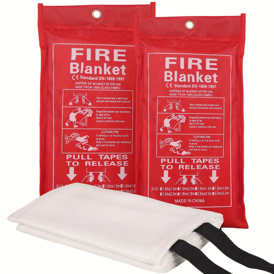 1pc Emergency Fire Extinguishing Blanket For Home And Kitchen, Suitable For Fireplace, School, BBQ, Car & Office