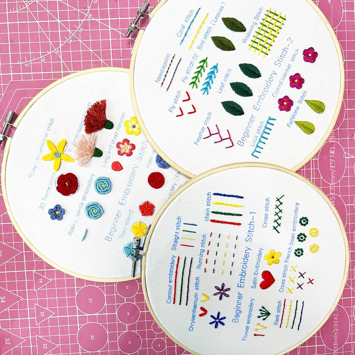 DIY Embroidery Stitch Practice Kit Handmade Embroidery Starter Kit To Learn 30 Different Stitches Hand Stitch Embroidery Skill Techniques For Beginners And Craft Lover Embroidery Stitch Practice Kit Embroidery Stitch Practice Kit