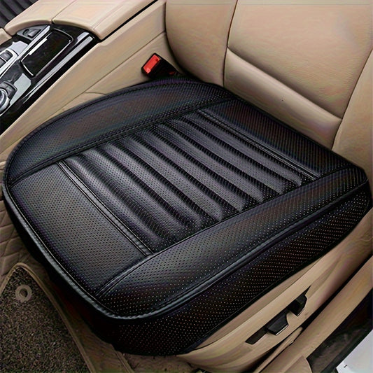 1pc Car Front Seat Protector, PU Leather Car Seat Cushion Universal For Most Vehicles