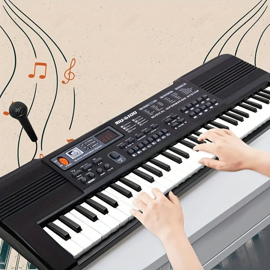 61 teclas de resposta ao toque teclado elétrico, teclado oriental, brinquedos musicais de piano de órgão eletrônico, presente de Natal e Halloween, presente de Ação de Graças