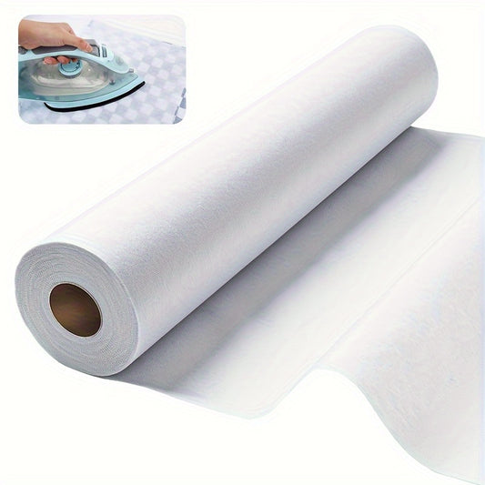 1 Roll, Iron-On Fusible Interfacing For Sewing Non-Woven Lightweight\u002FMedium Apparel Interfacing 19inch*30yd Polyester Single-Sided Interfacing For Crafts, Bags, Home Decoration, DIY Crafts Supplies