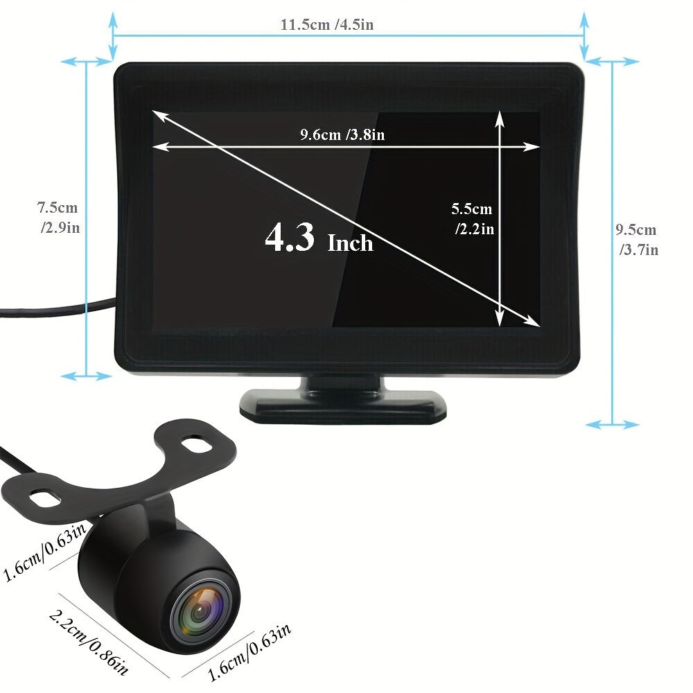 Upgrade Your Car With A Waterproof HD Reversing Camera & 4.3 Display