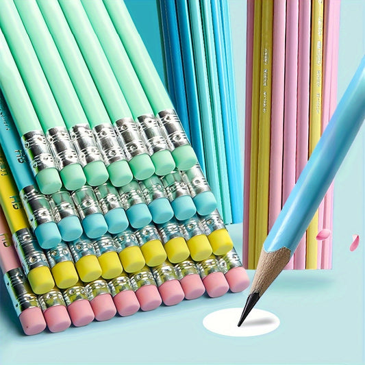 HP Pencil 300pcs, Wooden Pencils In Bulk With Eraser Heads In Various Colors, School Supplies, Student Rewards, Stationery Party Gifts