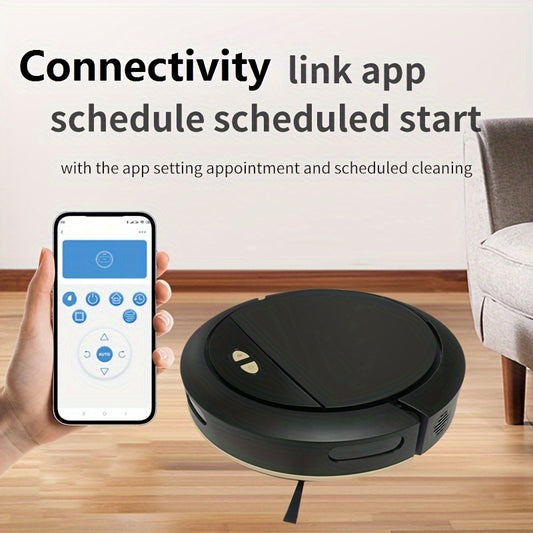 1pc Smart APP Control Sweeping Robot, High Power Vacuum, Enhanced Working Mode, Mobile Phone Control, Automatic And Efficient Room Cleaning Assistant