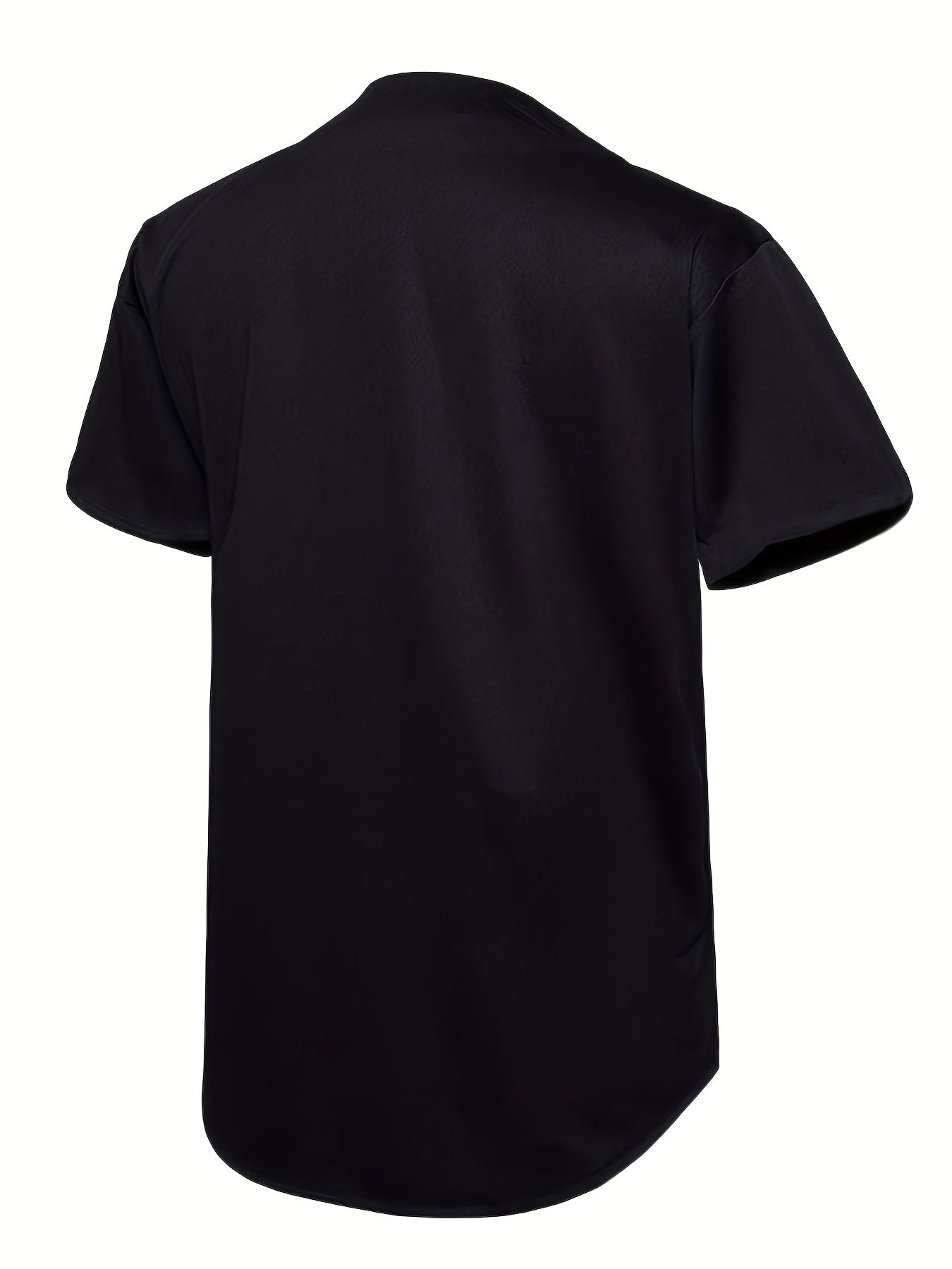 Camiseta de manga corta de béisbol sólido para hombres de talla grande, camiseta con cuello en V de verano de moda para deportes de béisbol, ropa versátil para hombres