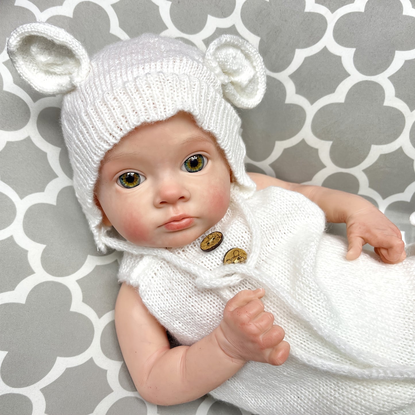 18Inch\u002F45CM All Silicone Doll Girl, Painted Realistic Full Body Soft Solid Silicone Reborn Baby Dolls For Family, Christmas Gift