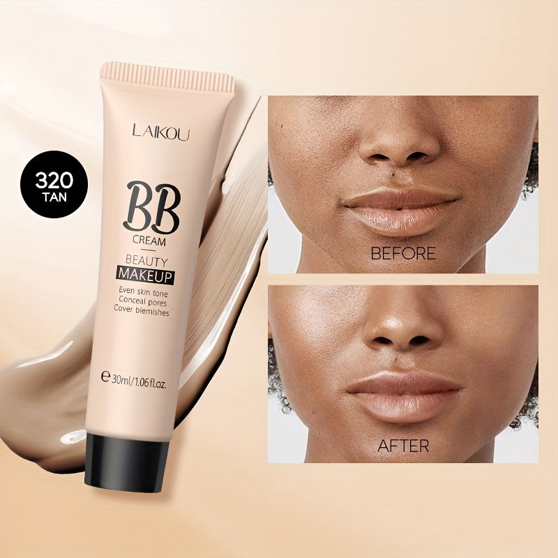 【Buy 1 Get 1 Free】- LAIKOU Long Wearing BB Cream 30g\u002F1.06fl.oz., Waterproof Hide Pores Concealer Make Up, Brighten Skin Tone Cosmetics, Cruelty Free Cover Blemishes Make Up Foundation