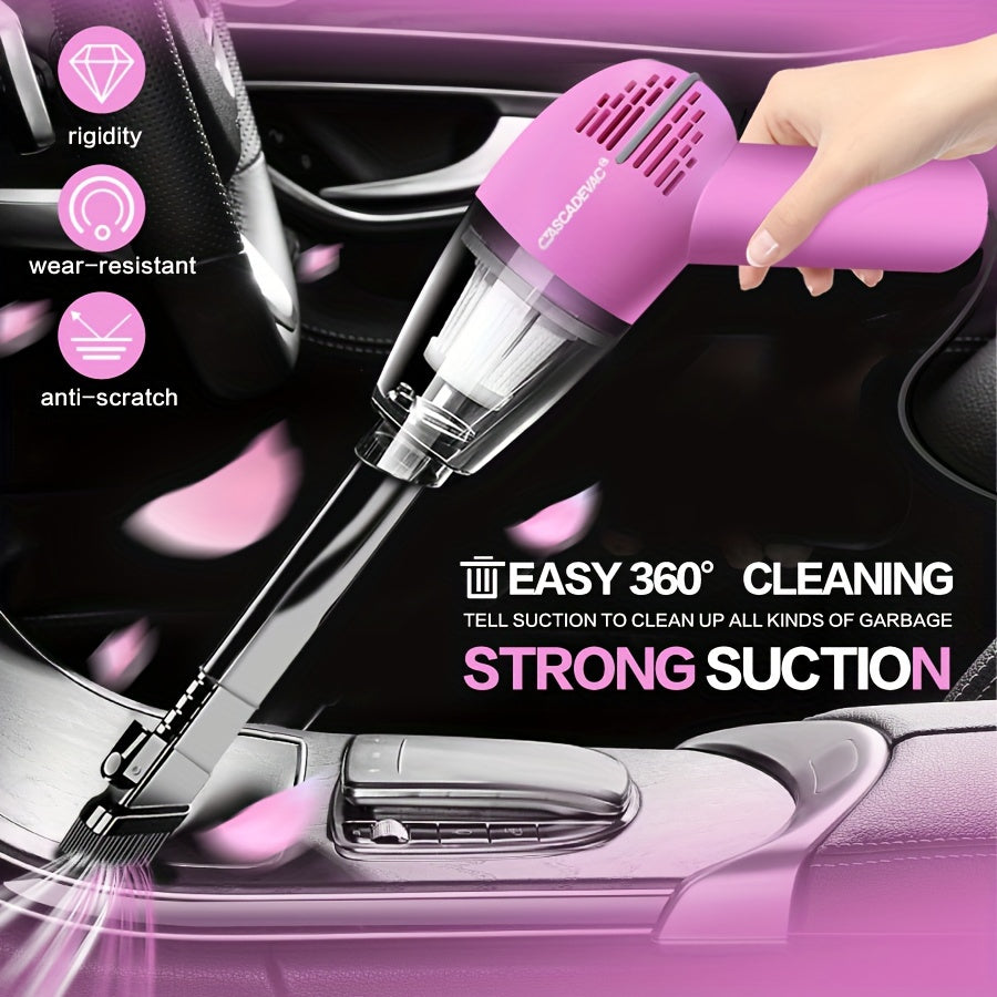 Car Vacuum Cleaner Strong Suction Super Power Dry And Wet Cleaning Cat Hair Pet Hair Multifunctional Portable Mini Handheld