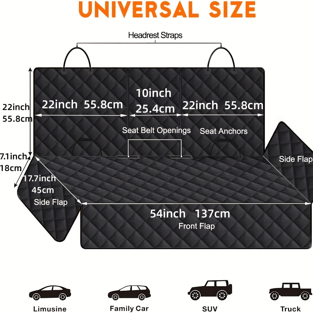 ¡Proteja sus asientos de coche del pelo del animal doméstico y líos con este impermeable y antideslizante perro cubierta de asiento de coche!