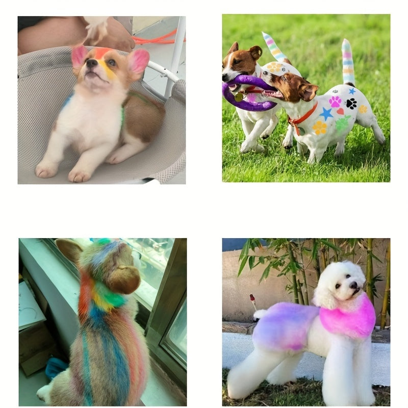 12 Colors Disposable Dog Hair Dye Paint Temporary, Pet Fur Markers Non Toxic Safe Hair Color Painting Styling Crayon