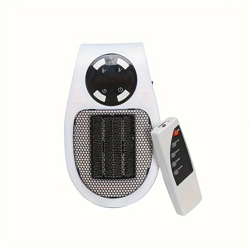 1pc, Electric Heater 500\u002F800W Portable Electric Small Heater With Wireless Remote Control Air Conditioner Adjustable Temperature Controller And Timer Overheating Protection LED Display Safe Heater For Office Dorm Winter Air Conditioner Christmas Gift