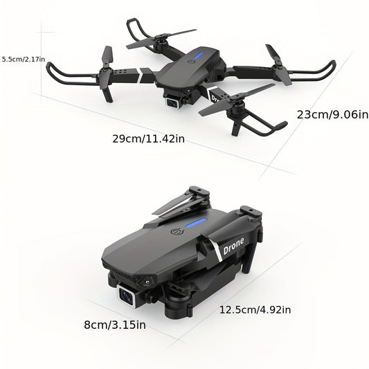 E88Pro Drone HD Dual Camera Single Battery One Key Return WIFI Connection Aerial Photography UAV Optical Flow Height Quadcopter Remote Control Drone Christmas Halloween Thanksgiving Gift