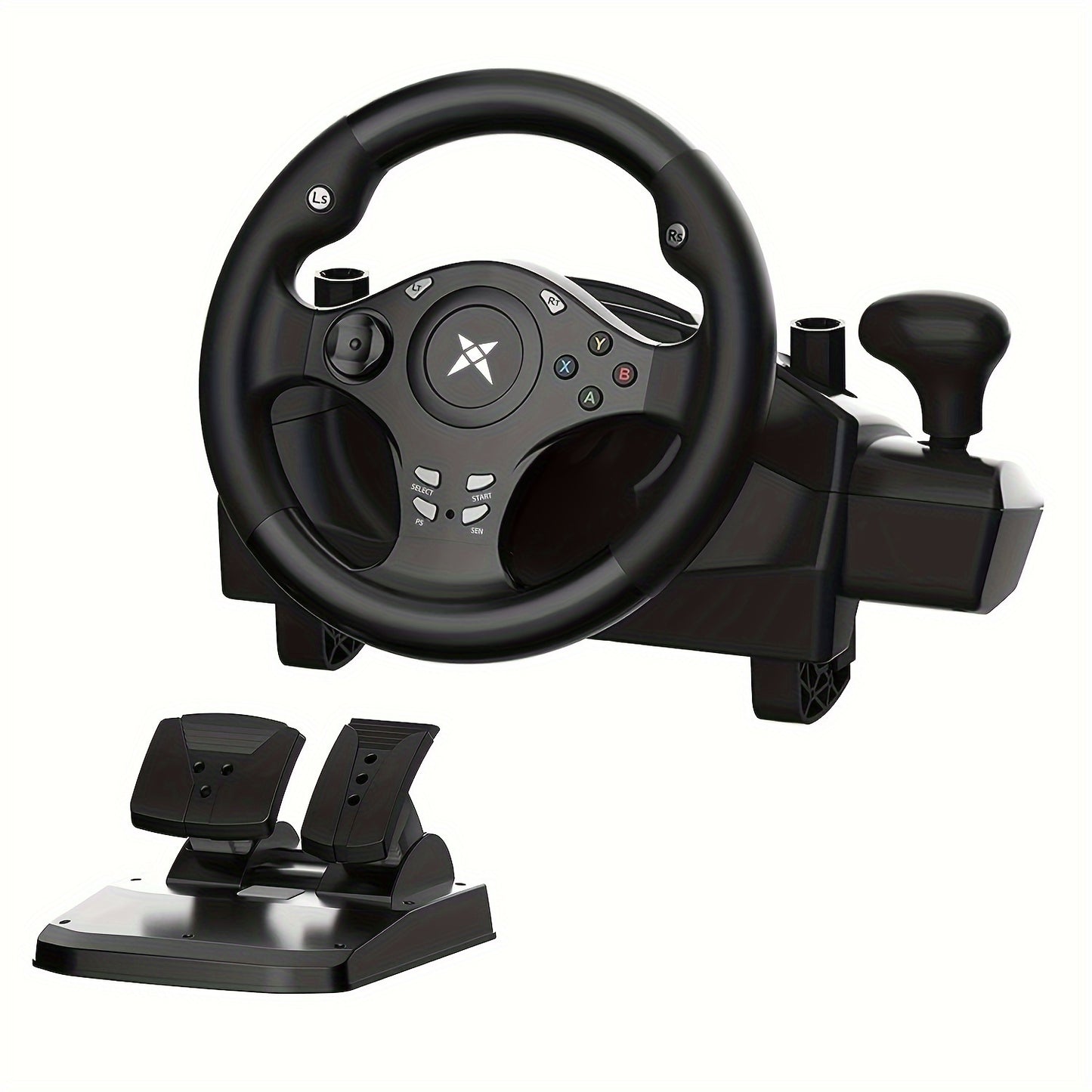 DOYO Game Steering Wheel, 270° PC Racing Steering Wheel, Xbox Steering Wheel And Pedals, Vibration Feedback, Driving Simulator Suitable For PS4,PC,PS3,XBOX 360,Switch,XBOX ONE,Android Steering Wheel