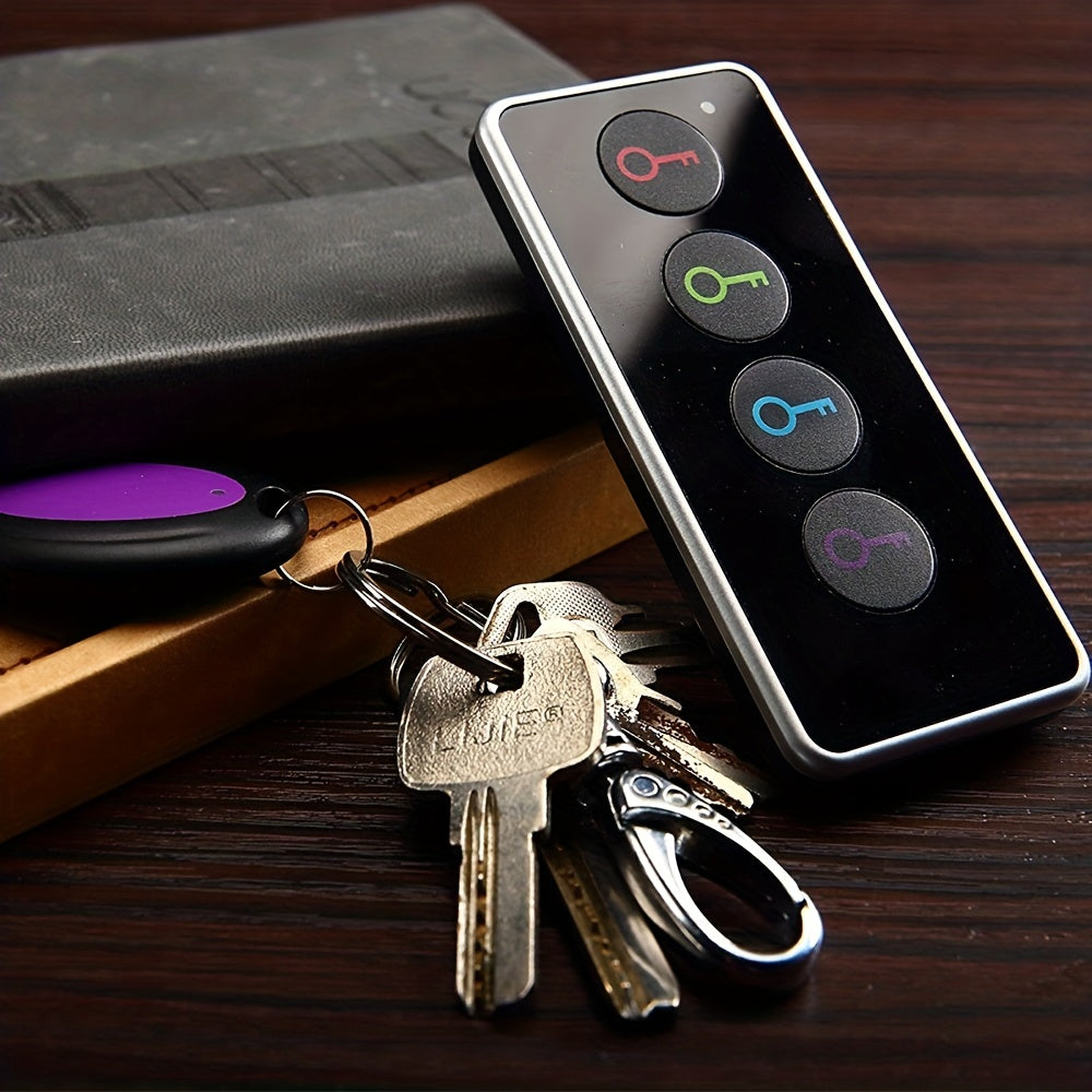 Key Finder Locator,Wireless Key Tracker,Remote Finder Tracking Device,Easy To Use,Perfect For Seniors,Tracker Tags For Finding Car Keys,Phones,Wallet,Remote Control,1 Transmitter & 4 Receivers Anti-Loss Device,gifts For Christmas