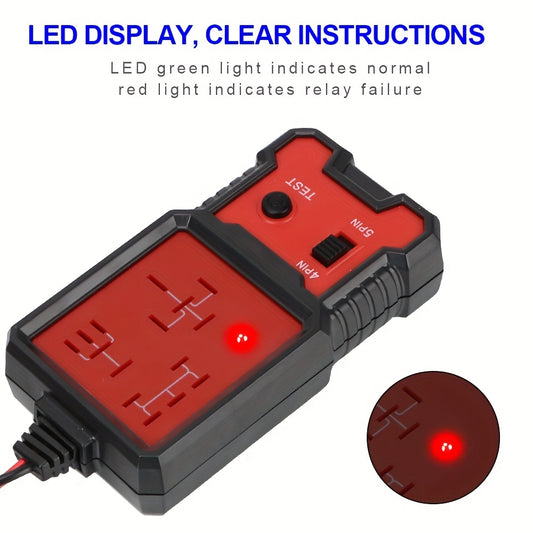 LED Indicator Light Car Battery Checker, Automotive Electronic Relay Tester, Car Relay Tester, Universal, 12V