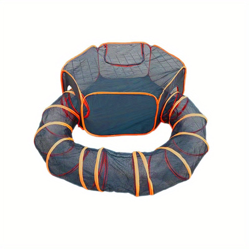 Portable Cat Enclose Tunnel Dog Training Tunnel Foldable Storage Tunnel Pet Toys Play Tunnels For Cat Interactive Toy