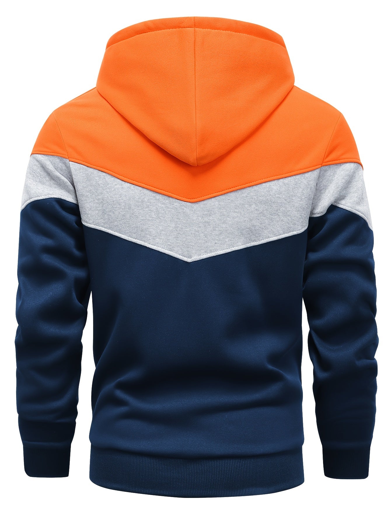 Men's Color Block Hoodie - Casual Graphic Design Pullover with Kangaroo Pocket for Winter and Fall Streetwear - Great Gift Idea