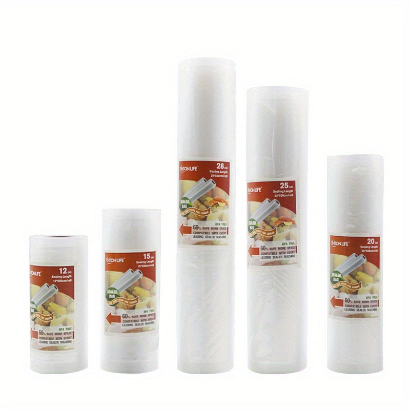 Food Vacuum Sealer Storage Saver Bags Vacuum Plastic Rolls 5 Size Bags For Kitchen Vacuum Sealer To Keep Food Fresh