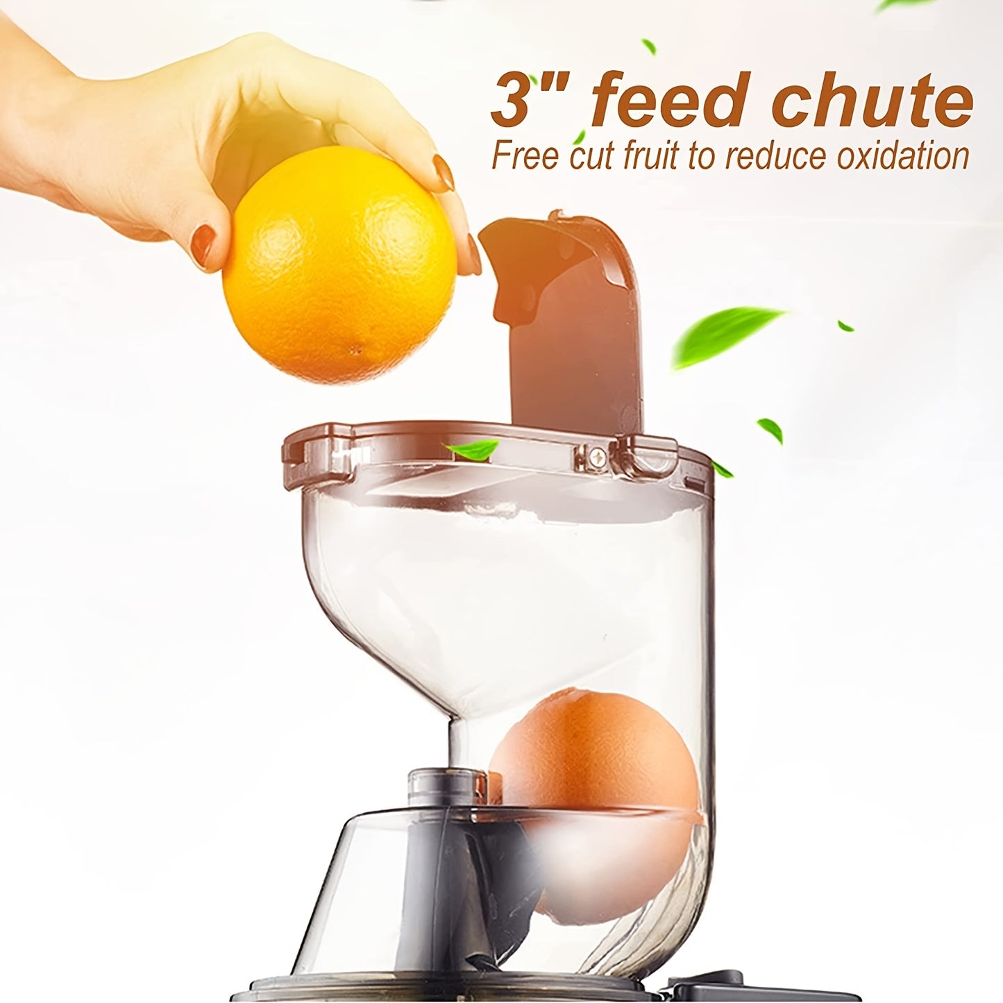 Máquina anaranjada del Juicer de la fruta cítrica con el motor reservado del conducto ancho para las máquinas del Juicer de la verdura y de la fruta que mastica el Juicer