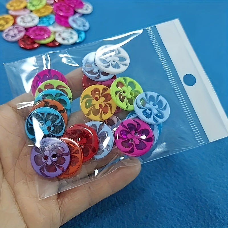 50pcs, Mixed Color 0.51inch Resin Buttons For Children's Clothing Sewing Supplies DIY Handmade Materials, Sewing Crafts DIY Handmade Supplies, Plastic Sewing Buttons, Clothing Sewing & Knitting Supplies, Clothing Sewing Supplies