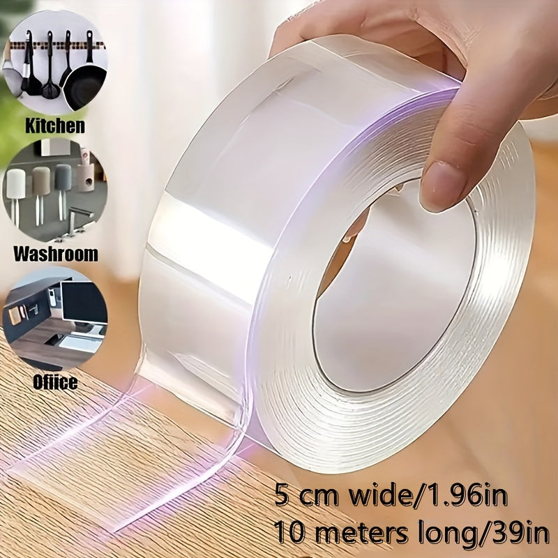 Sea Freight Economic Pack Whole Box 100 Rolls Long 393.7 Inch Wide 5 Centimeters Large Double-sided Tape Outdoor Office Sticky Double-sided Tape Strong Adhesive Tape Transparent Tape